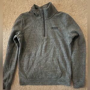 Victoria's Secret PINK grey quarter zip sweater.